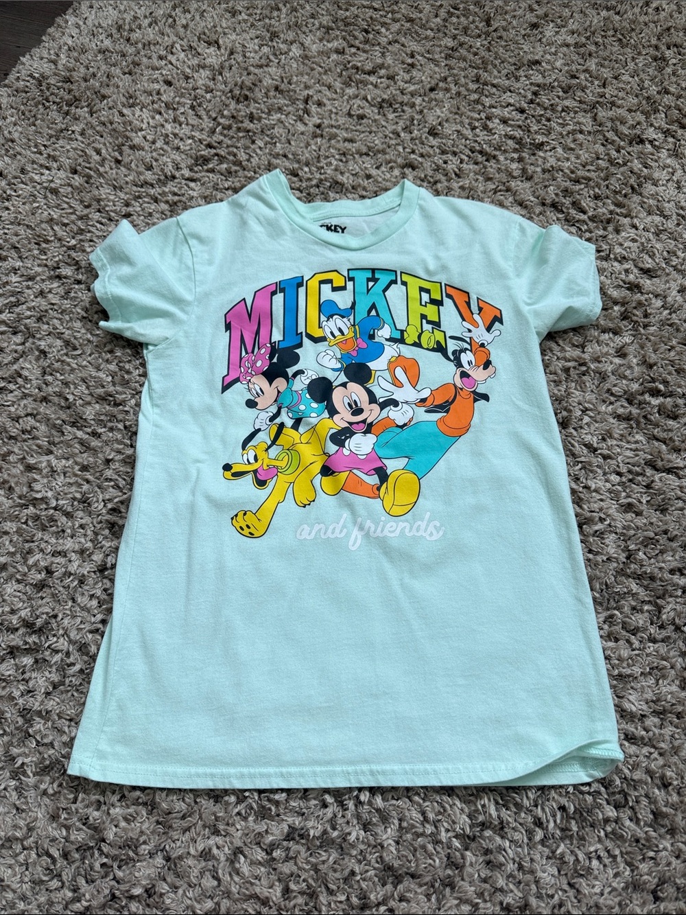 Disney Mint Graphic Tee with Mickey & Friends